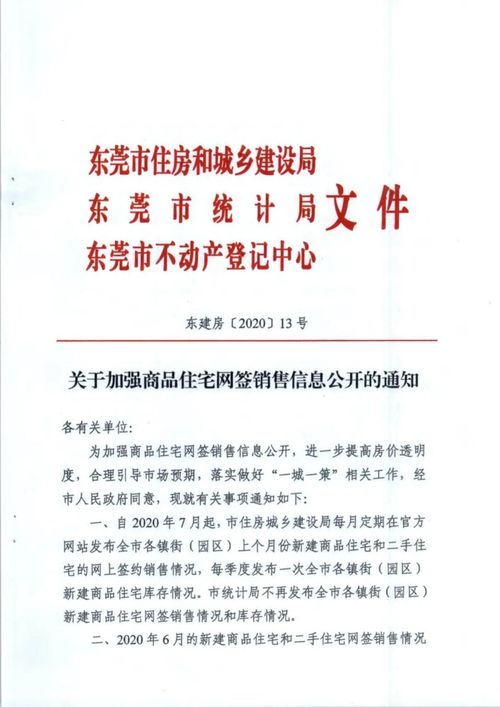 深圳之后,东莞楼市调控来了 未来将试点 三限房 政策